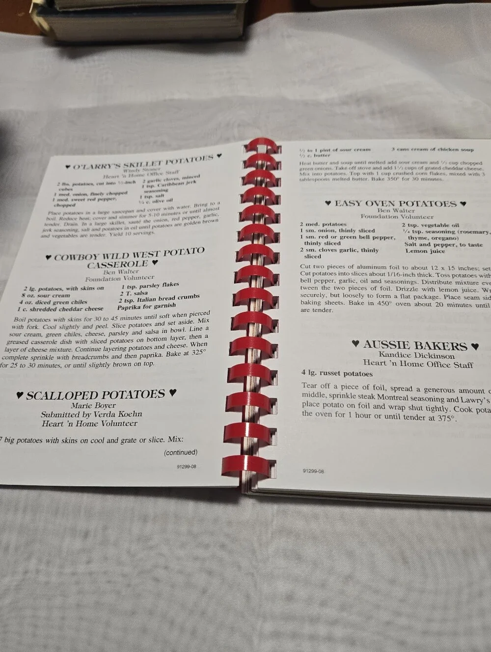 Heart n Home Hospice & Palliative Care Spiral Cookbook - White & Red